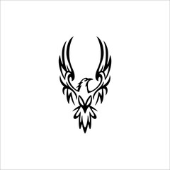 Bird concept in black and white style 