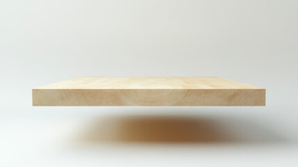 A light birch wooden table top with a smooth surface, isolated on a clean white backdrop, fine details and grains in 4K.