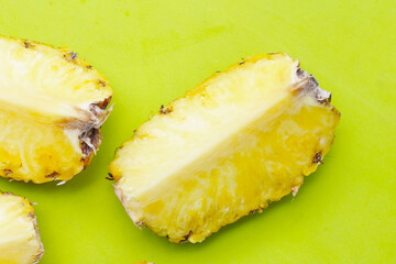 Ripe pineapple cut, Fresh fruit