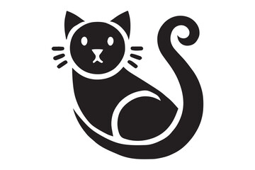 Cat logo vector and silhouette 