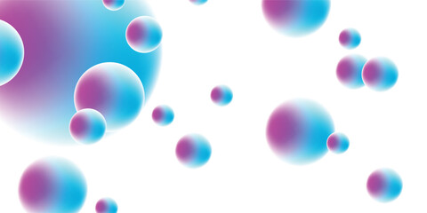 Vector background with abstract neon shapes in gradient pastel colors. Poster with blurred effect. Asymmetric composition. Applicable for landing page, invitation, advertisement.