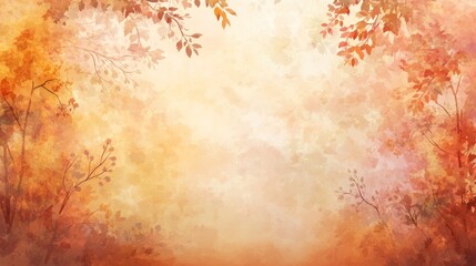 Autumnal foliage backdrop with orange and red leaves.