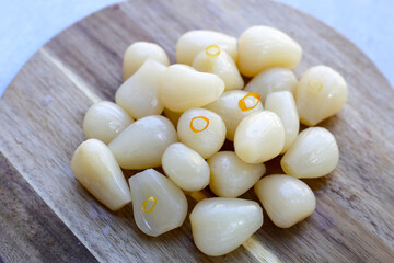 Pickled Scallion, Pickled Japanese leek bulbs