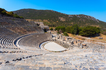 Ephesus Ancient Greek Theatre is located in Izmir Province in Turkey