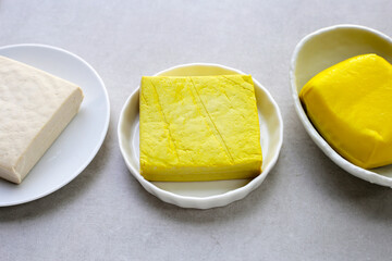 Soy tofu cubes, Tofu soy bean curd