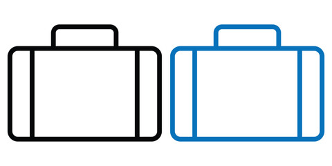 Briefcase, suitcase, luggage symbol. Symbolizing travel, luggage, or business trips. Vector illustration.