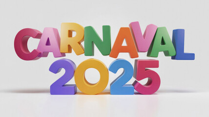 Fototapeta premium Retro Carnaval 2025 Vintage Design. Blank Background Highlights March Festivities in Brazil. Perfect for Publicity and Festive Campaigns