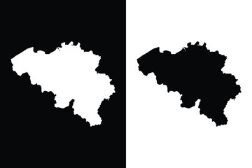 Map of Belgium, Flag of Belgium national country symbol illustration Vector, Rectangle Belgium flag illustration, Flat vector illustration
