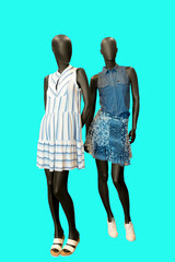 Two full length female mannequins