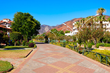 Obraz premium Beauty alley in Icmeler town in Turkey