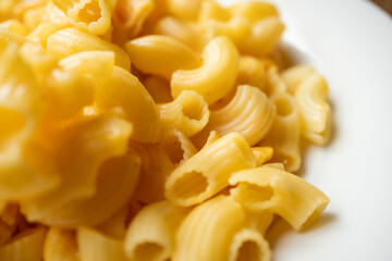 pasta with mac cheese macro shot