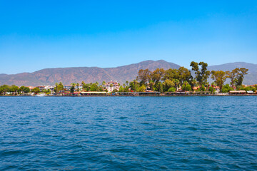 Naklejka premium Koycegiz town and Koycegiz lake in Turkey