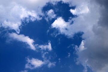 Obraz premium white clouds are floating across the sky