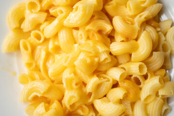 pasta with mac cheese macro shot