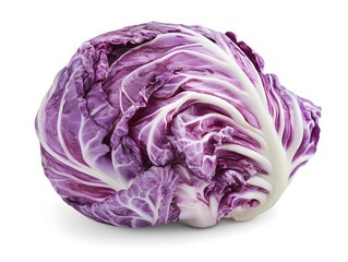 Obraz premium Vibrant Radicchio: A Purple Cabbage Head, Studio Still Life