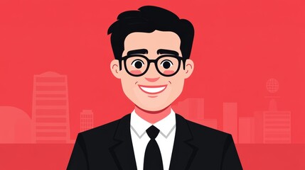 Professional businessman in a suit and tie, portrait of success expertise