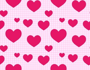 ハートのシームレスパターン　A-3'