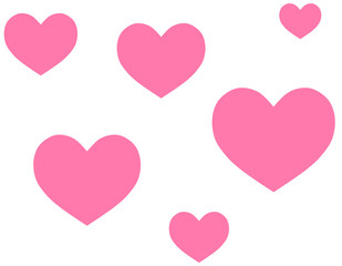 ハートのシームレスパターン　B-1