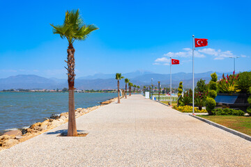Seafront promenade at the Fethiye city, Turkey