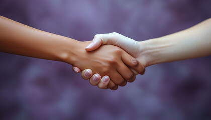 Female Handshake Both Hands