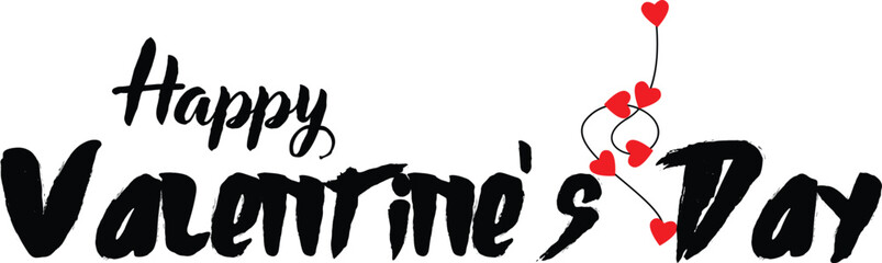 Fototapeta premium Happy Valentines Day typography vector illustration. Romantic Template design for celebrating valentine's Day on 14 February. Wallpaper, flyer, poster, sticker, banner, card.
