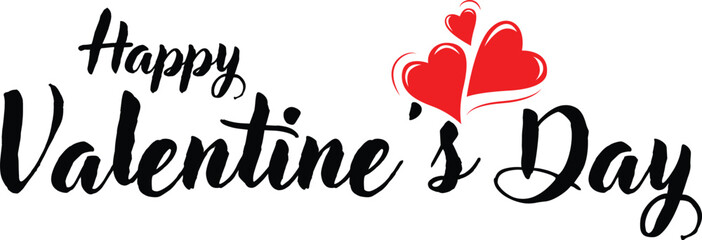 Happy Valentines Day typography vector illustration. Romantic Template design for celebrating valentine's Day on 14 February. Wallpaper, flyer, poster, sticker, banner, card.