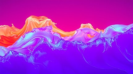 Abstract Liquid Landscape: A mesmerizing digital artwork depicting a swirling, vibrant landscape of liquid hues. The abstract composition evokes a sense of movement and energy.