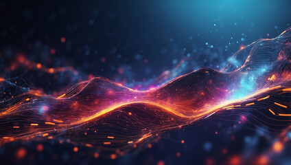 Obraz premium Futuristic Background for Data Transmission: A Visual Exploration of Technology and Innovation