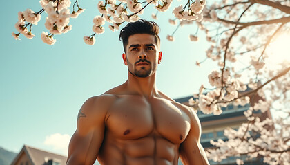 handsome man at japanese pavillian