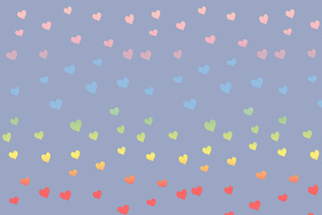 hearts on pastel background. valentine's day, hearts, greeting card