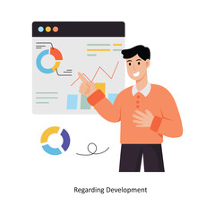 Regarding Development  concept vector illustration. Product Management isolated On white Background.                      