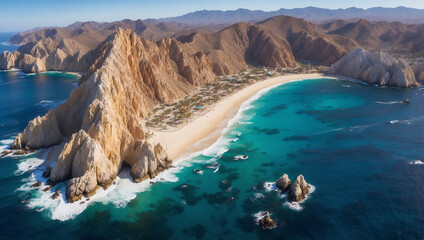 Aerial View of Lands End: A Generative AI Artwork of Natural Beauty