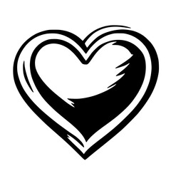 Sleek Heart Vector Graphic in Minimalist Style