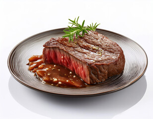 beef fry in the white background studio shot 