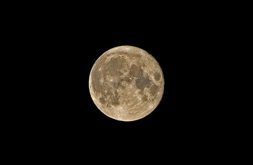 Close-up of the moon in the night sky.