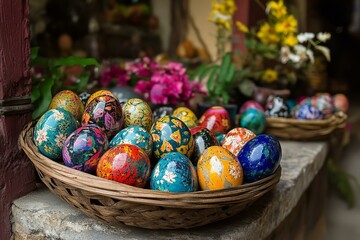 Fototapeta premium Colorful easter eggs