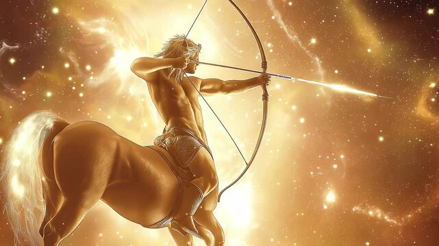 Sagittarius's zodiac symbol is the archer-shooting centaur, The constellation of Sagittarius's zodiac sign, Sagittarius's zodiac sign astrological background. The Sagittarius's horoscope sign