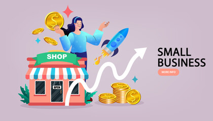 The image is ideal for representing franchise development, business scaling, and local entrepreneurship in promotional materials or business presentations