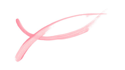 Horizontal pink brush strokes on transparent background.