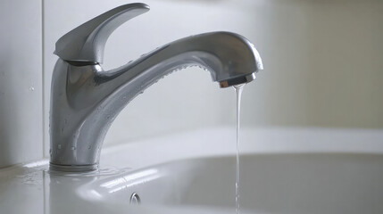 Close-up of a leaking faucet dripping water onto a white porcelain sink, highlighting the urgency of fixing a product issue.