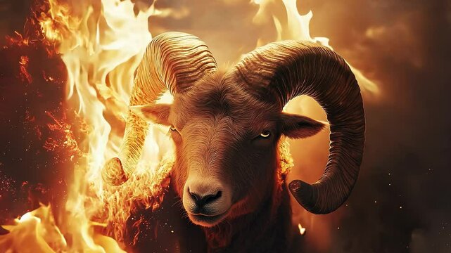 Aries zodiac symbol, The constellation of Aries zodiac sign, Aries zodiac sign astrological background. The Aries horoscope sign	
