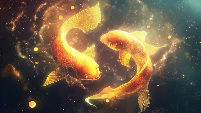 Pisces zodiac sign, The constellation of pisces zodiac sign, Pisces zodiac sign astrological background. The Pisces horoscope sign	
