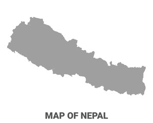 Simple flat Nepal map Grey vector