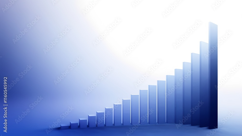 Poster dynamic growth visualization for abstract business concepts in a modern office setting with a bright