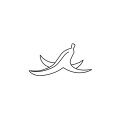 banana line illustration