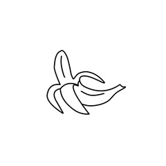 banana line illustration
