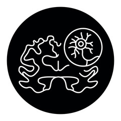Obraz premium Alzheimer's disease line black icon. Signs for web page, mobile app,