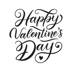  Happy Valentine's day typography banner decorated by hand drawn doodle hearts..