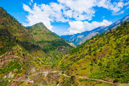 Himalaya mountains panoramic landscape, India