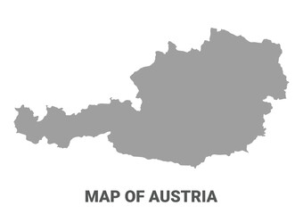 Simple flat Austria map Grey vector